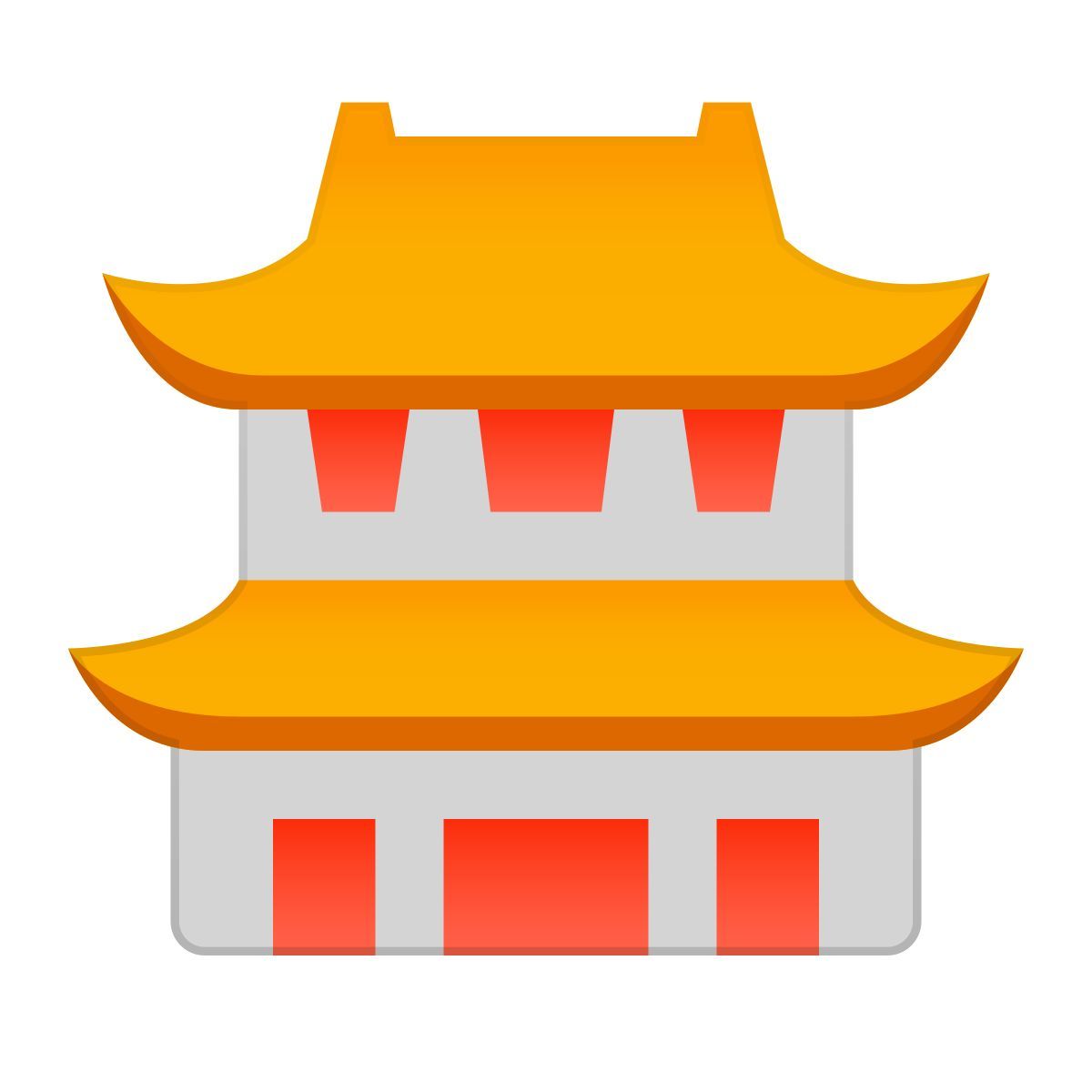 skeuomorphism style tempel icon