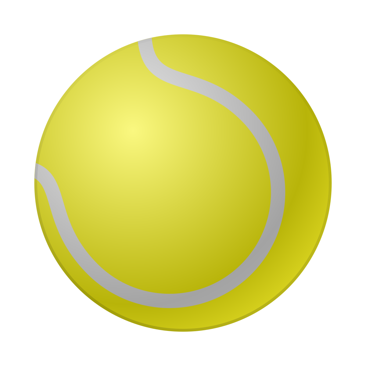 skeuomorphism style tennis ball icon