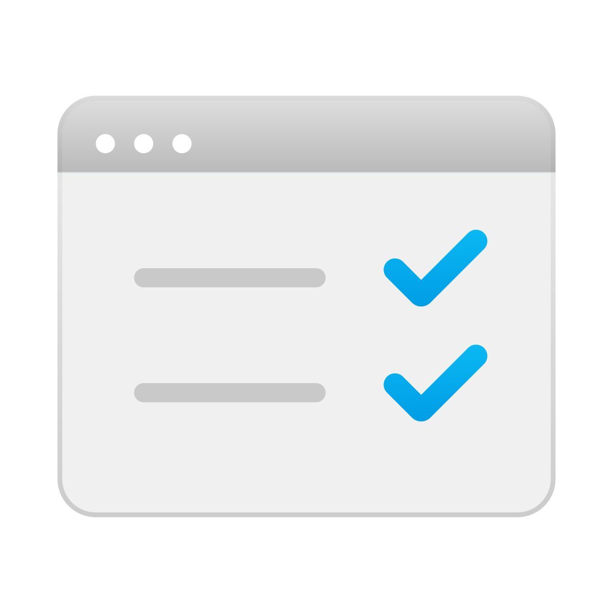 skeuomorphism style test icon