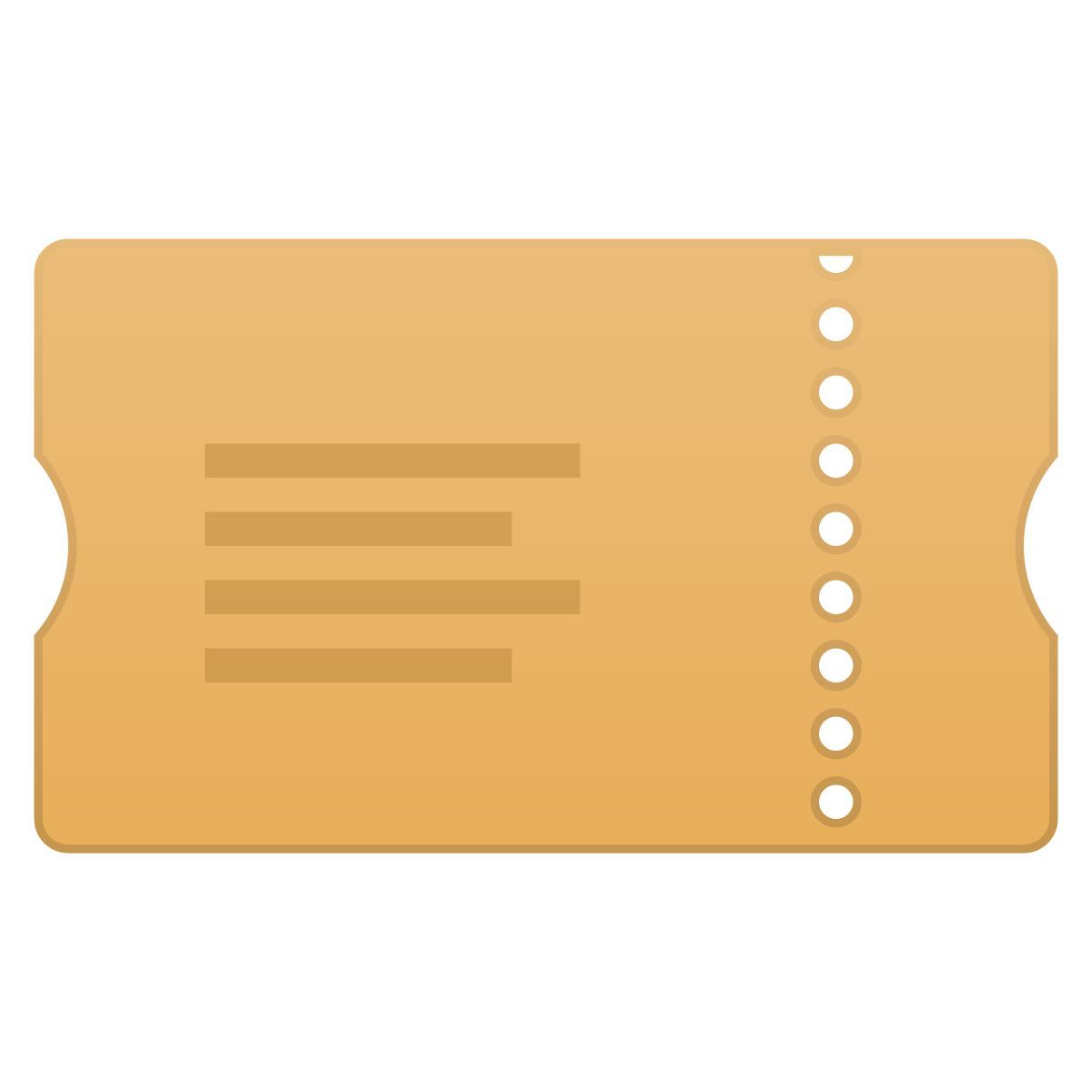 skeuomorphism style 티켓 icon