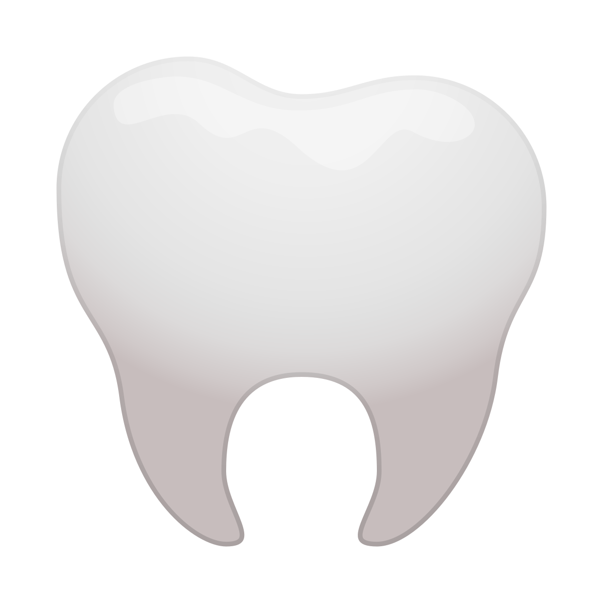 skeuomorphism style tooth icon