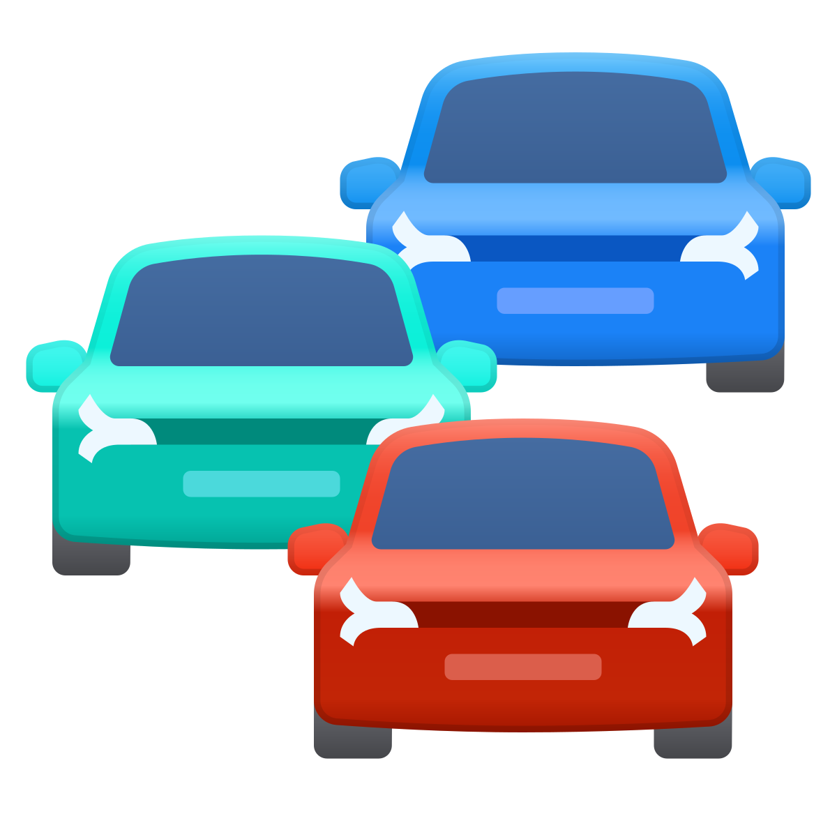 skeuomorphism style traffic jam icon