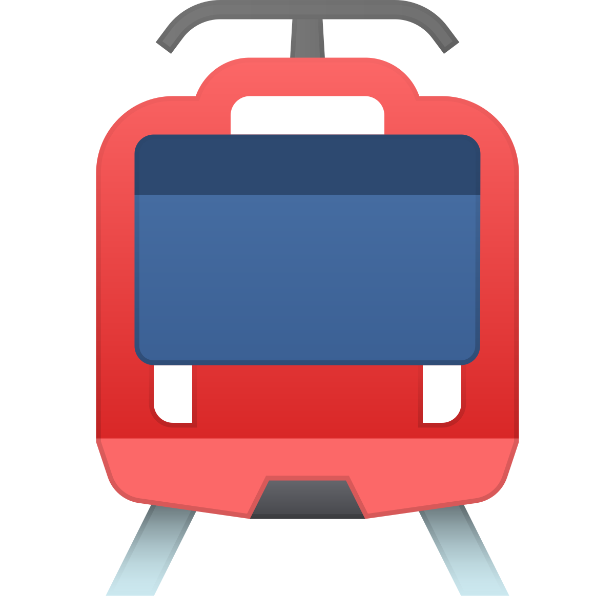 skeuomorphism style tram icon