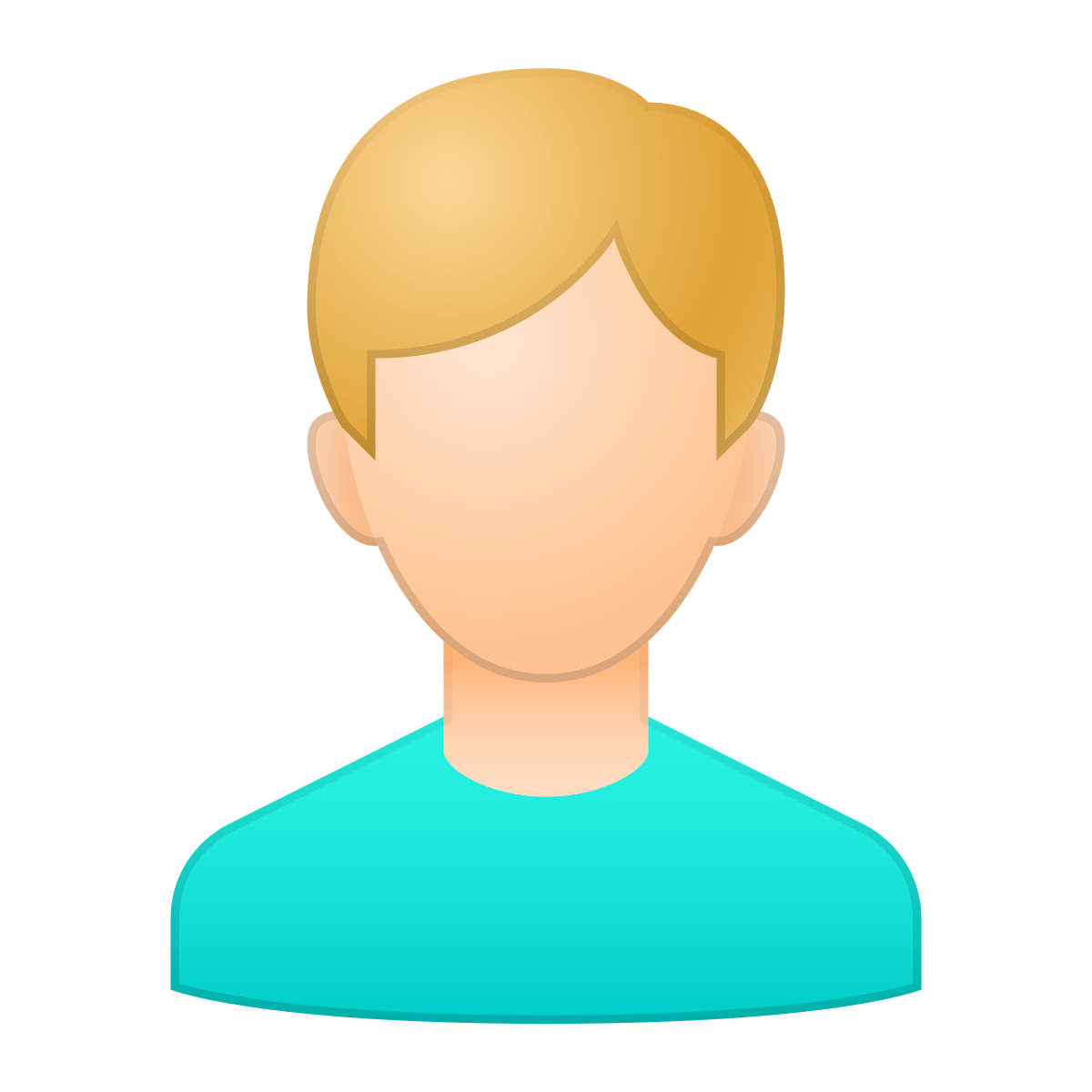 skeuomorphism style user male skin type 2 icon