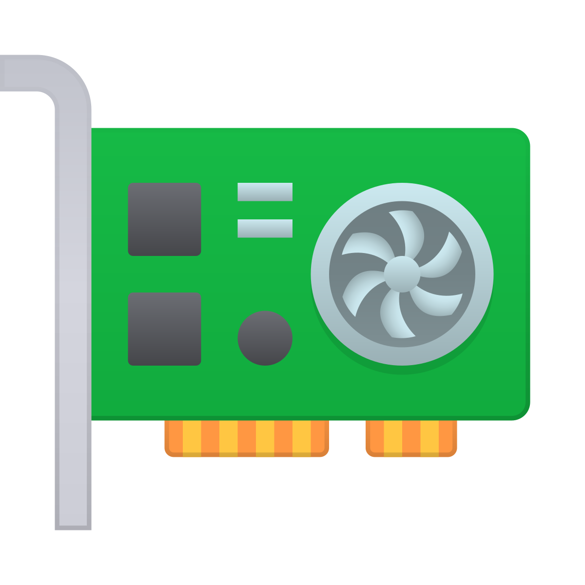 skeuomorphism style video card icon