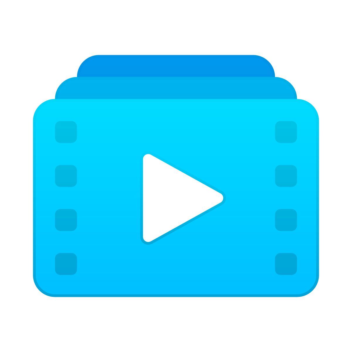 skeuomorphism style liste de lecture vidéo icon