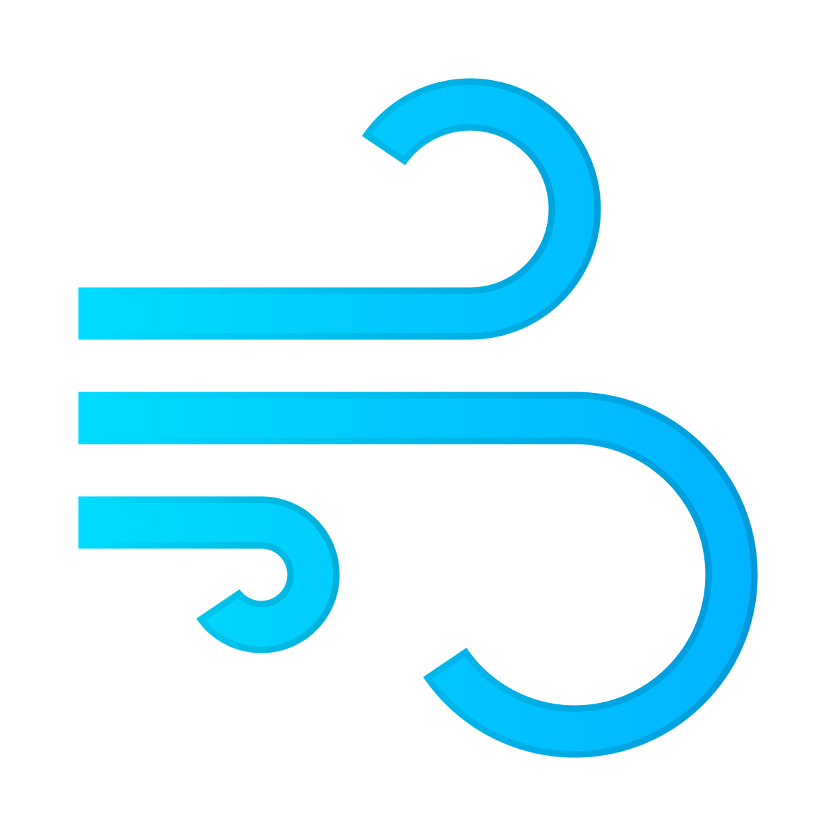 skeuomorphism style wind icon