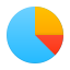 experimental pie-chart-skeuomorphism icon