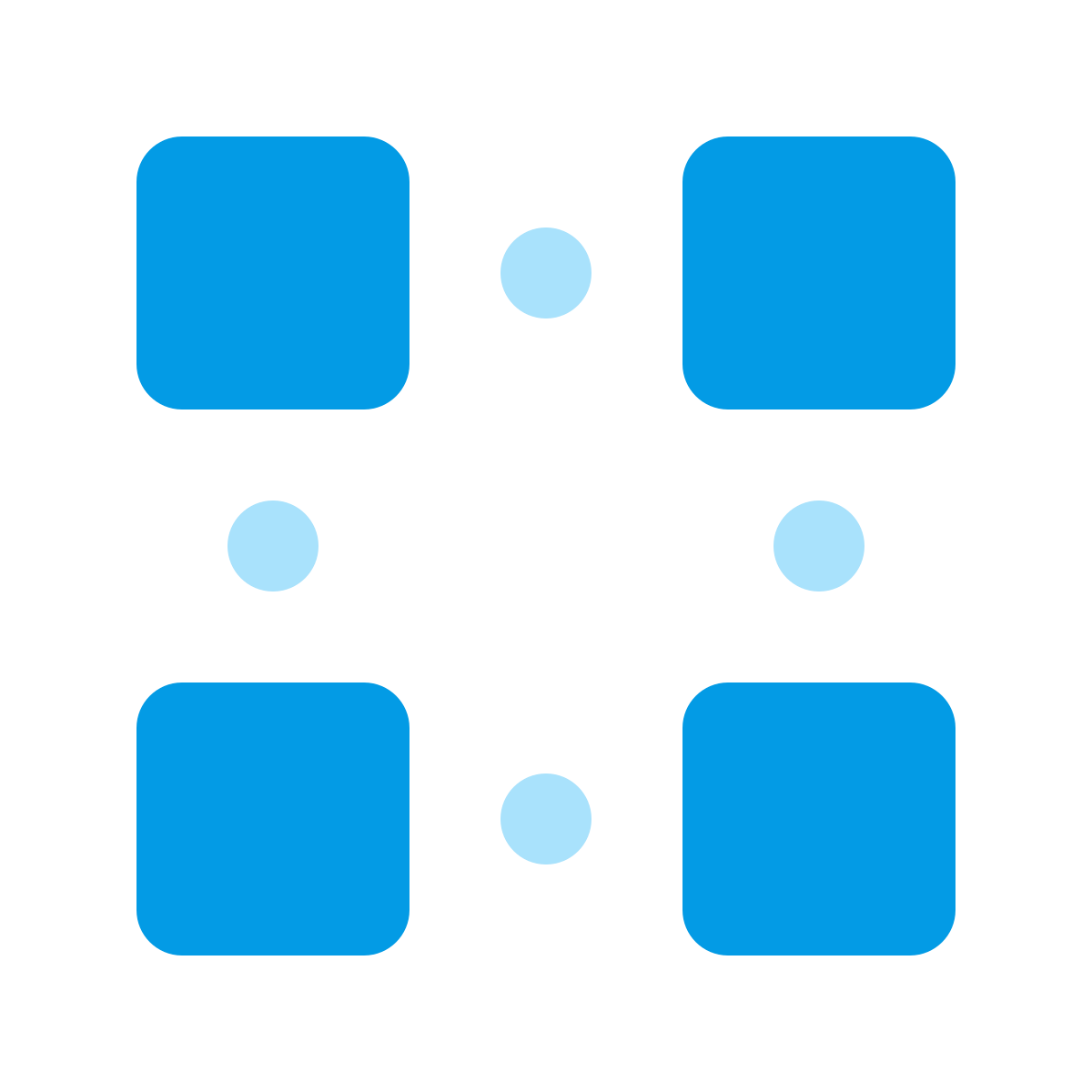 softteal color style blockchain technology icon