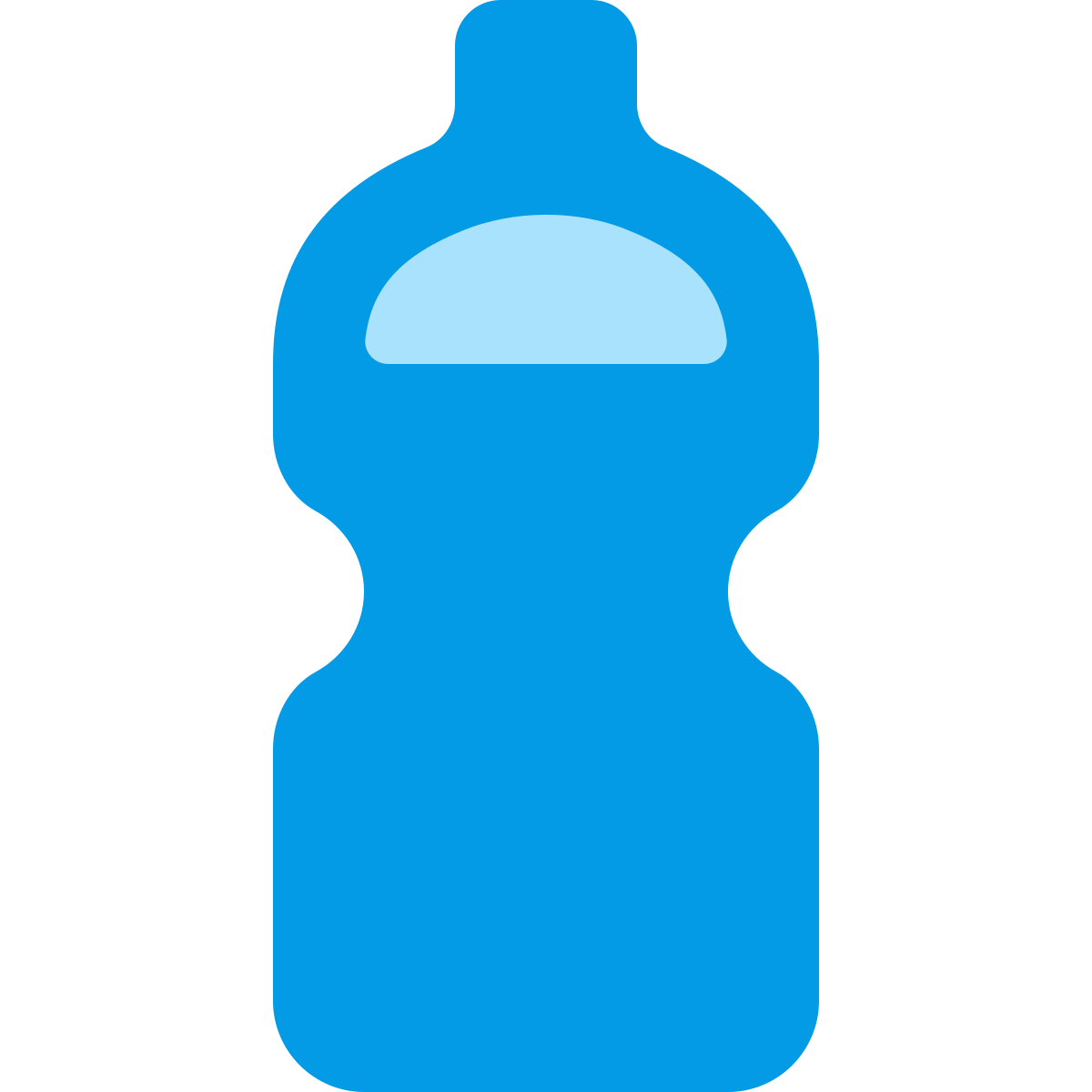 softteal color style bottle of water icon