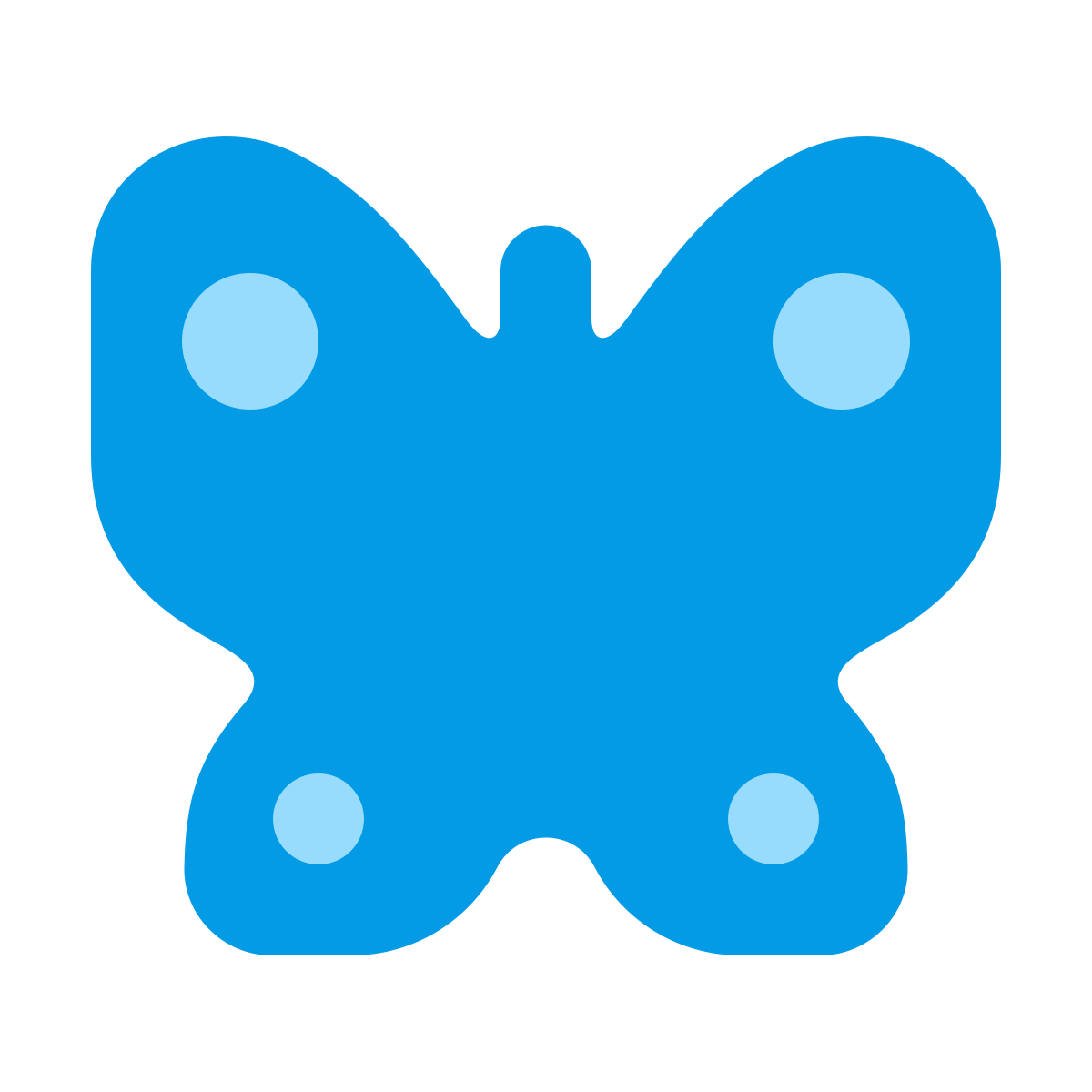 softteal color style butterfly icon
