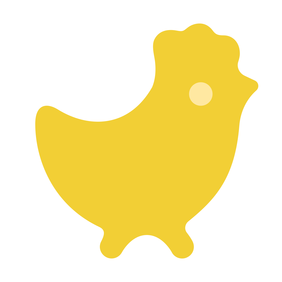 softteal color style chicken icon