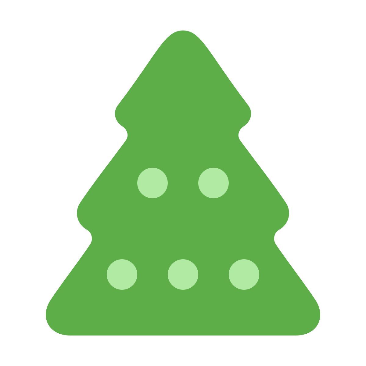 softteal color style christmas tree icon