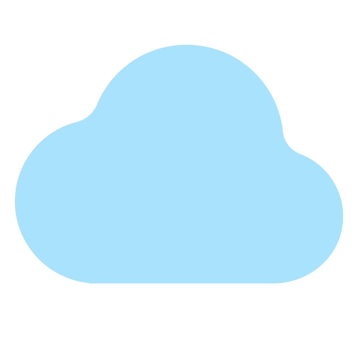 softteal color style cloud icon