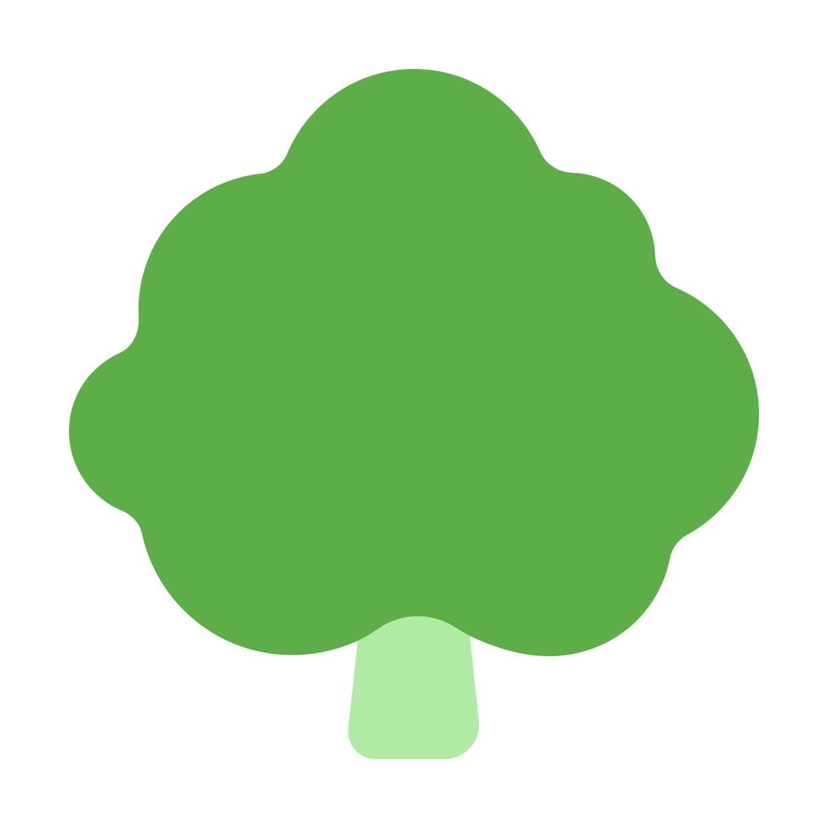 softteal color style 낙 엽 나무 icon