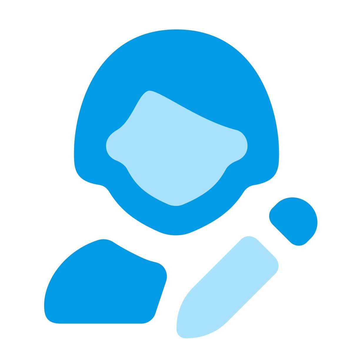 softteal color style 编辑女性用户 icon