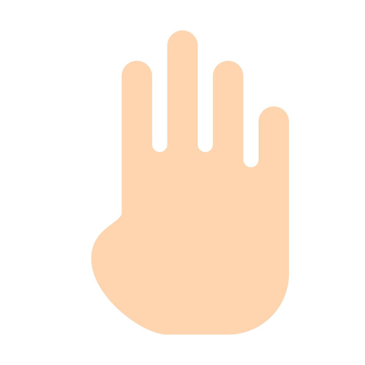 softteal color style four fingers icon