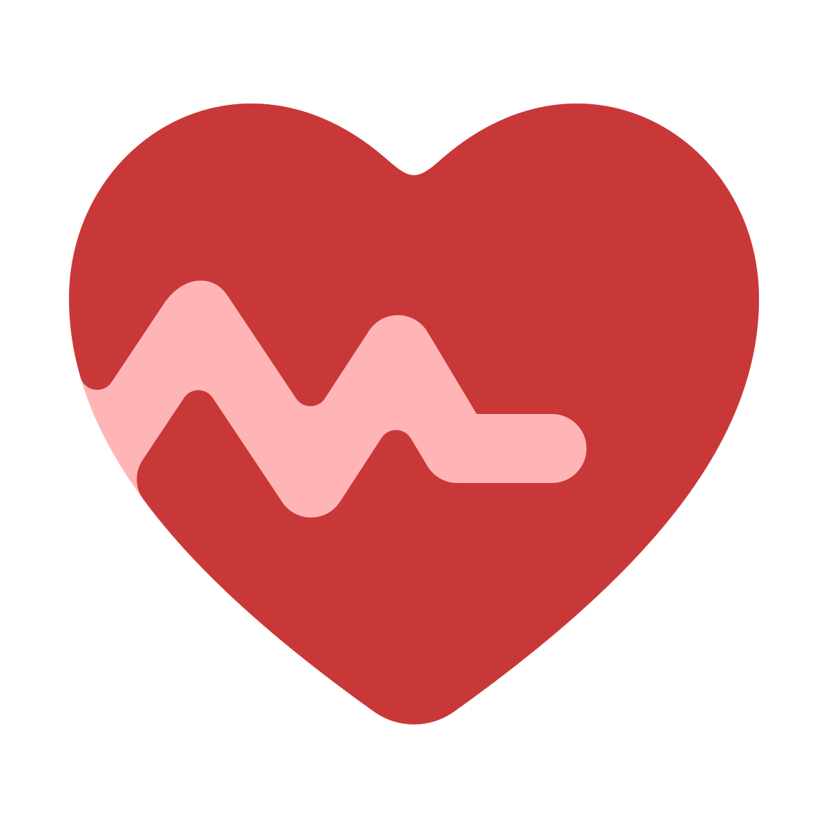 softteal color style heart with pulse icon