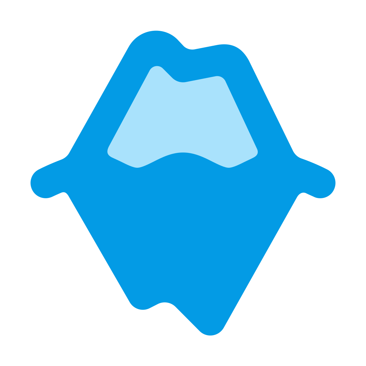 softteal color style iceberg icon