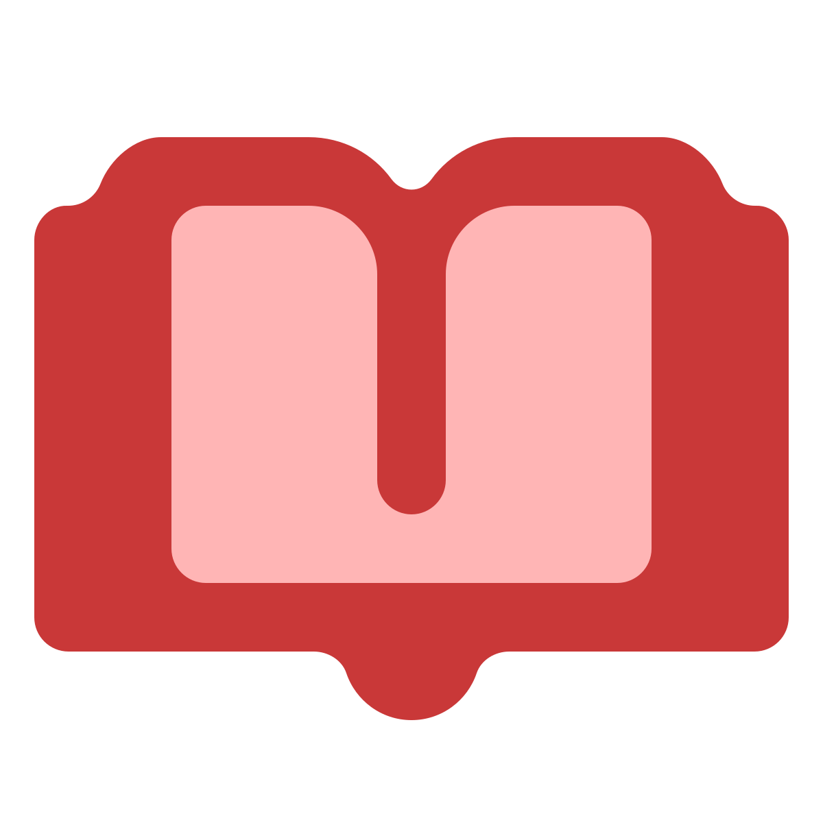 softteal color style open book icon