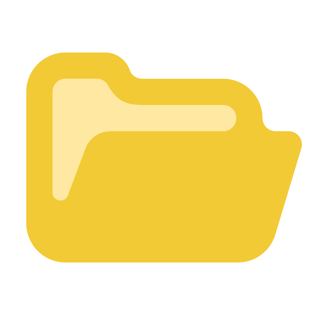 softteal color style opened folder icon