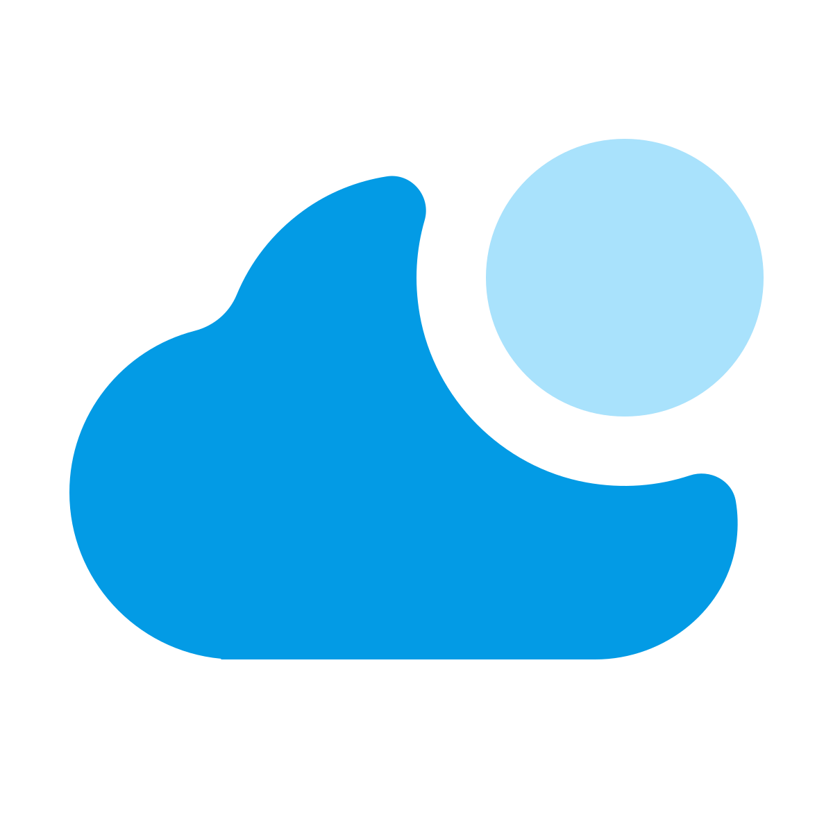 softteal color style partly cloudy day icon