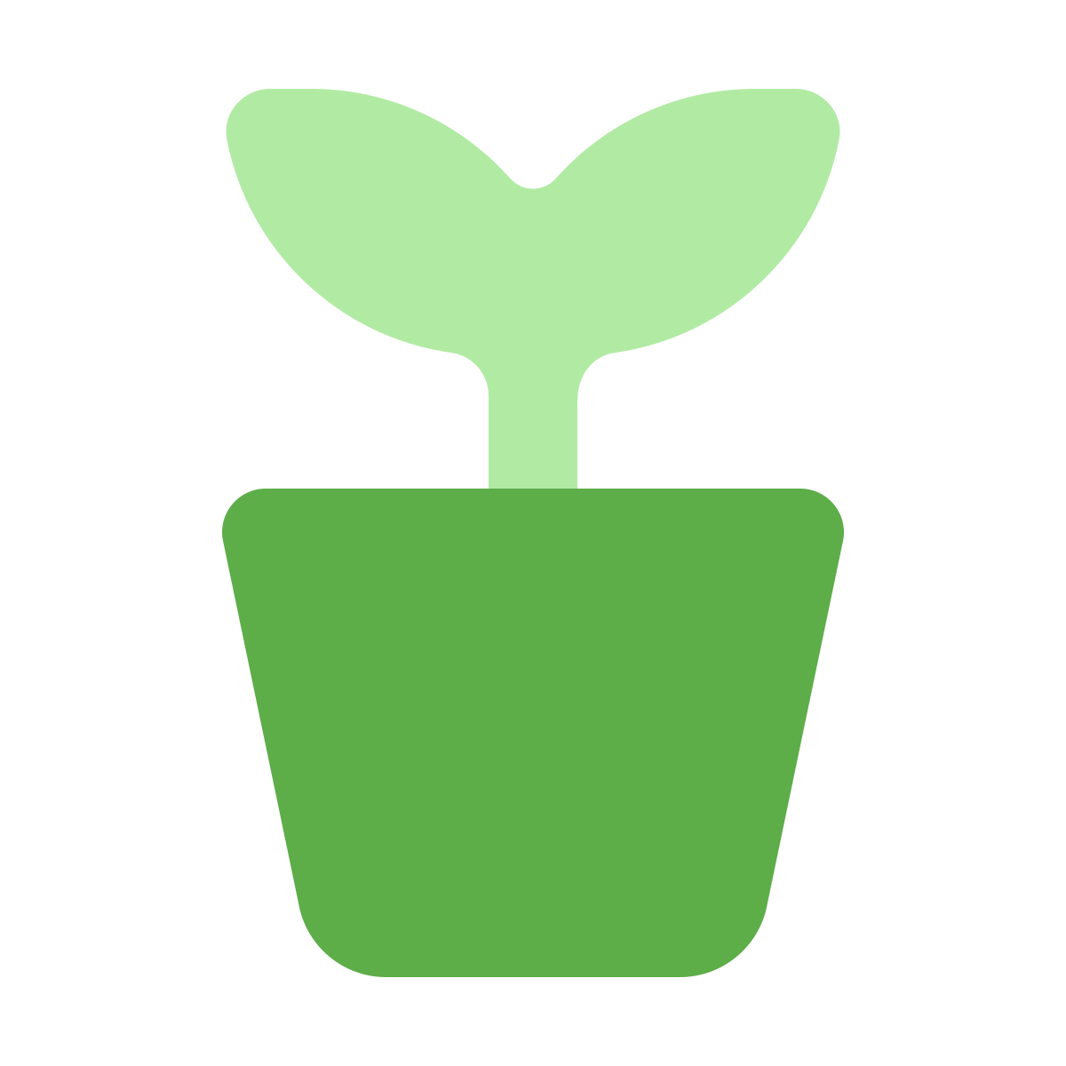 softteal color style potted plant icon