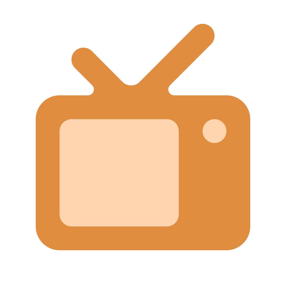 softteal color style retro tv icon