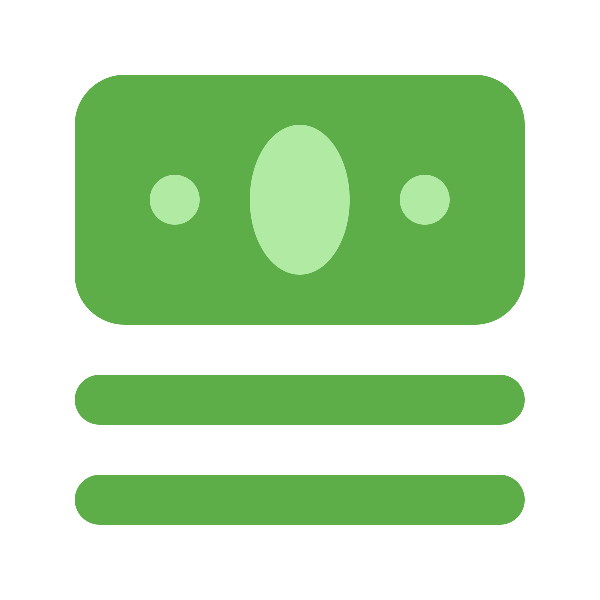 softteal color style stack of money icon