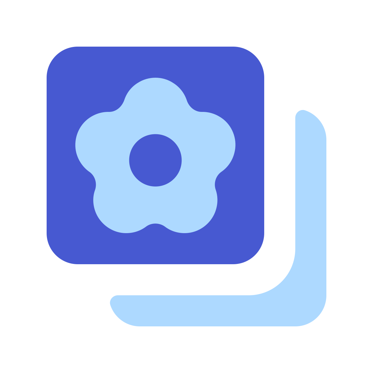 softteal color style stack of photos icon