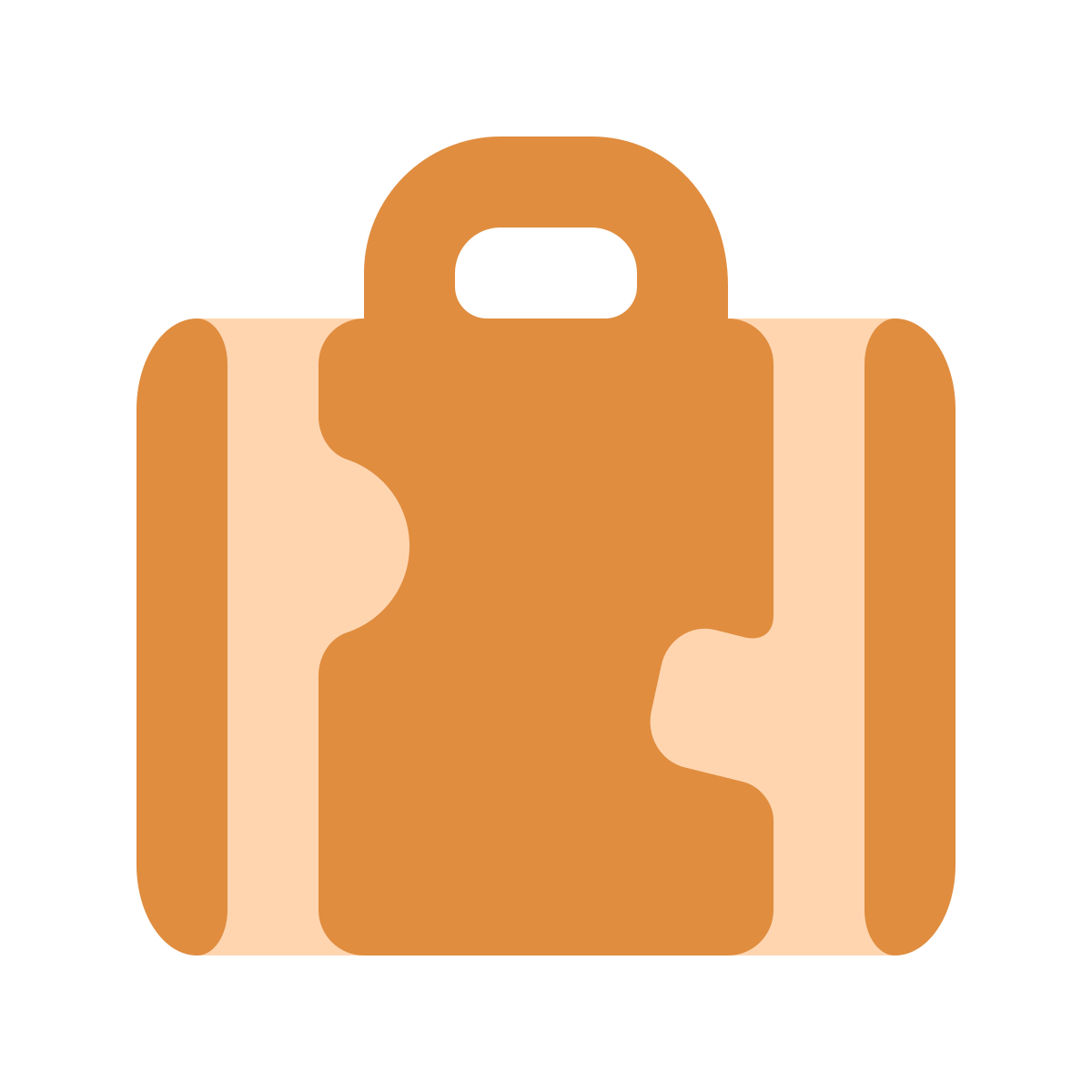 softteal color style suitcase icon