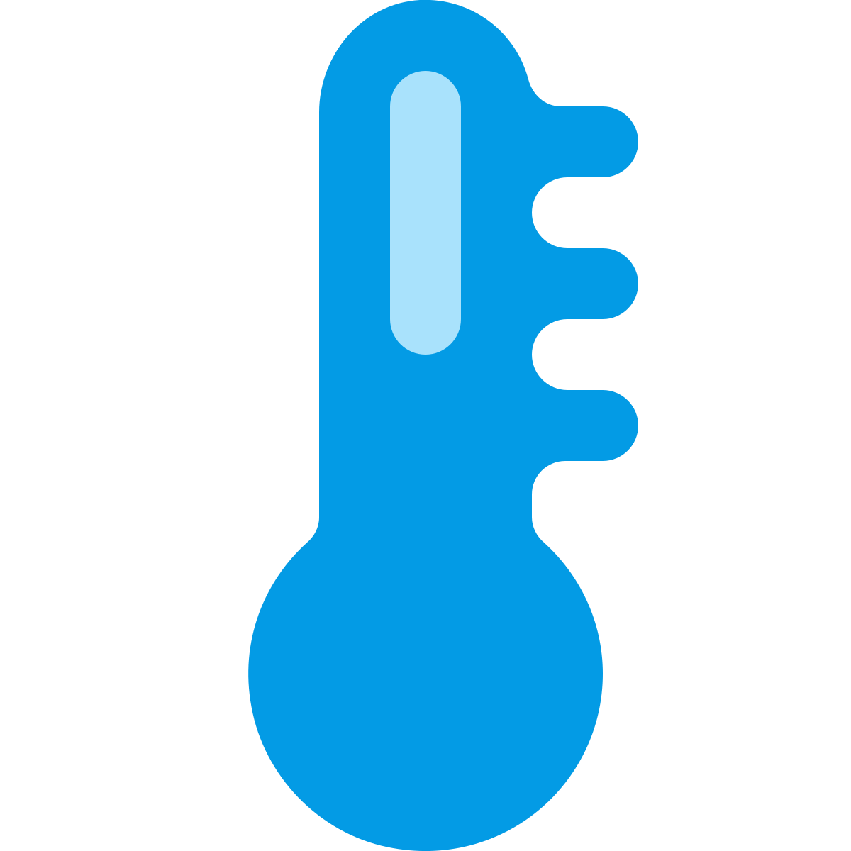softteal color style thermometer icon