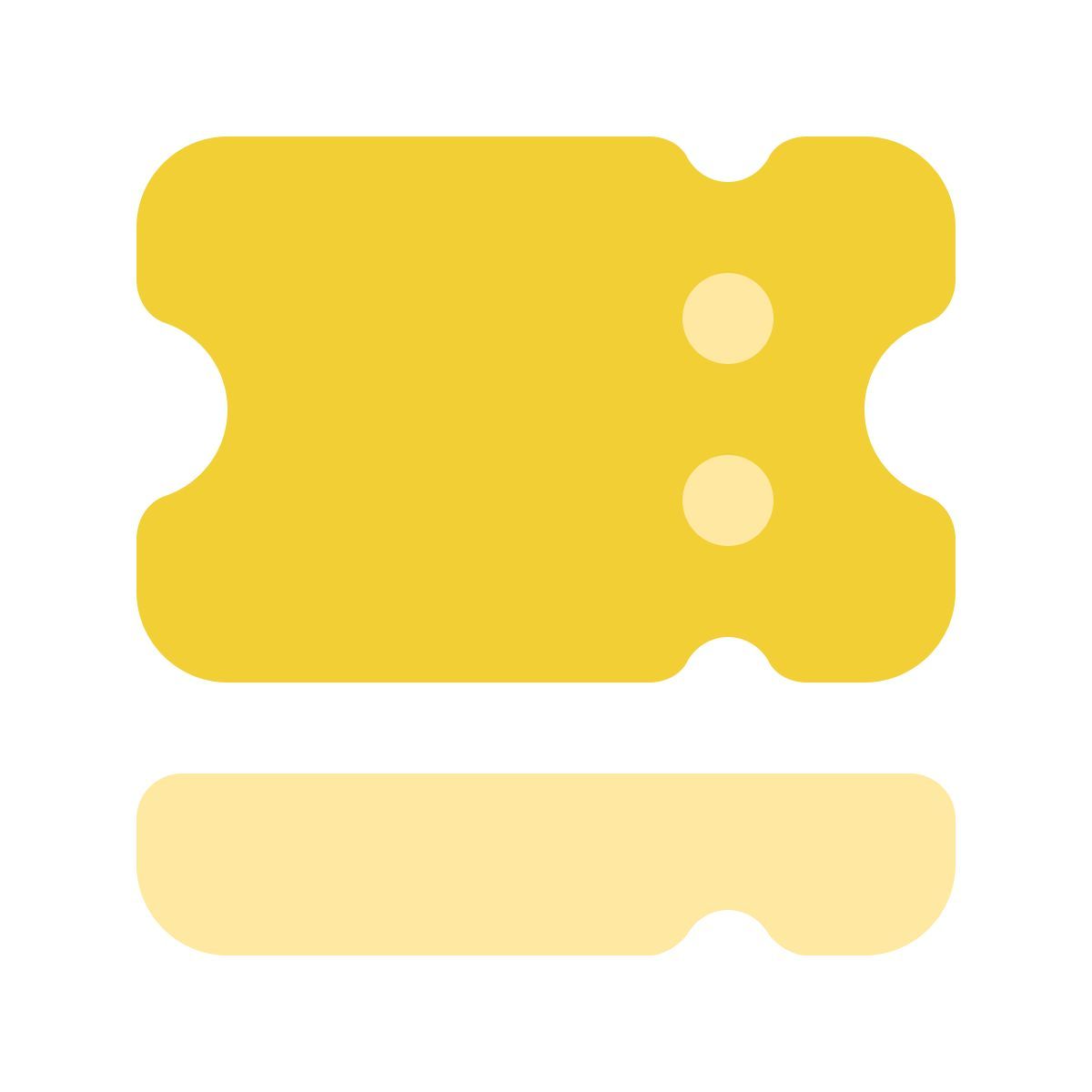 softteal color style two tickets icon