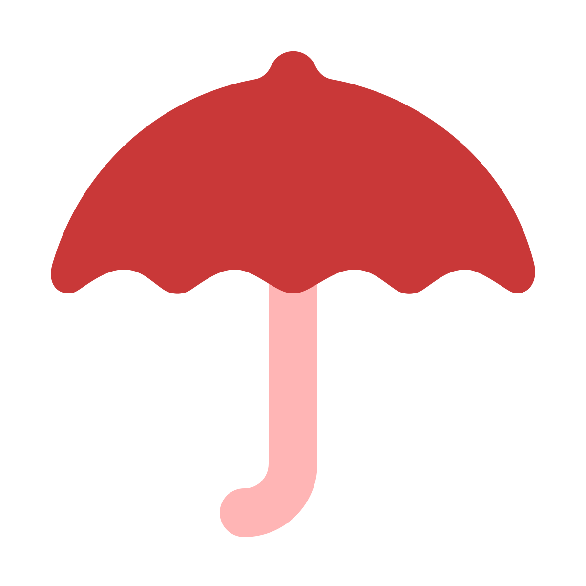softteal color style umbrella icon