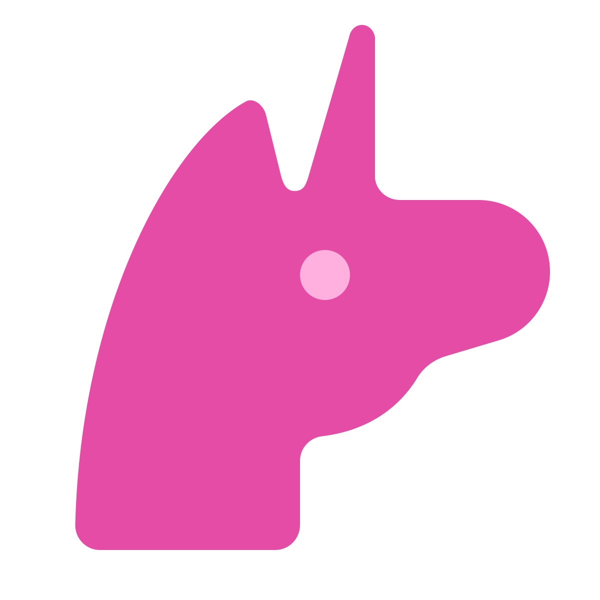 softteal color style unicorn icon