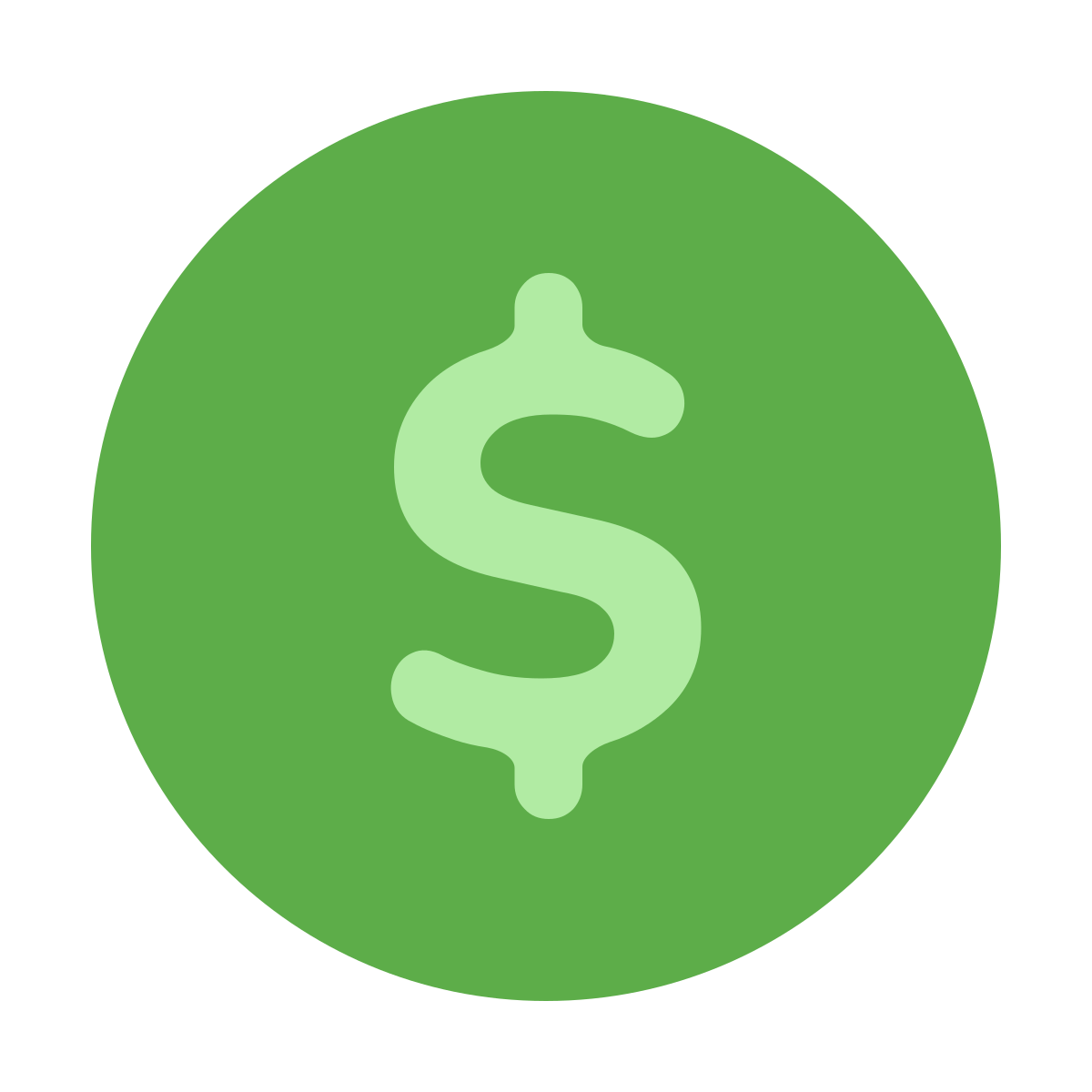 softteal color style us dollar circled icon