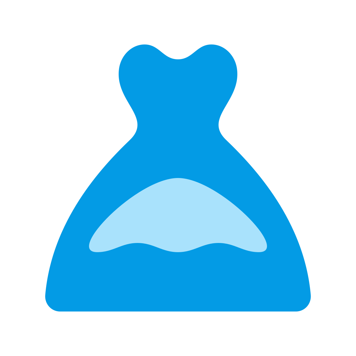 softteal color style wedding dress icon