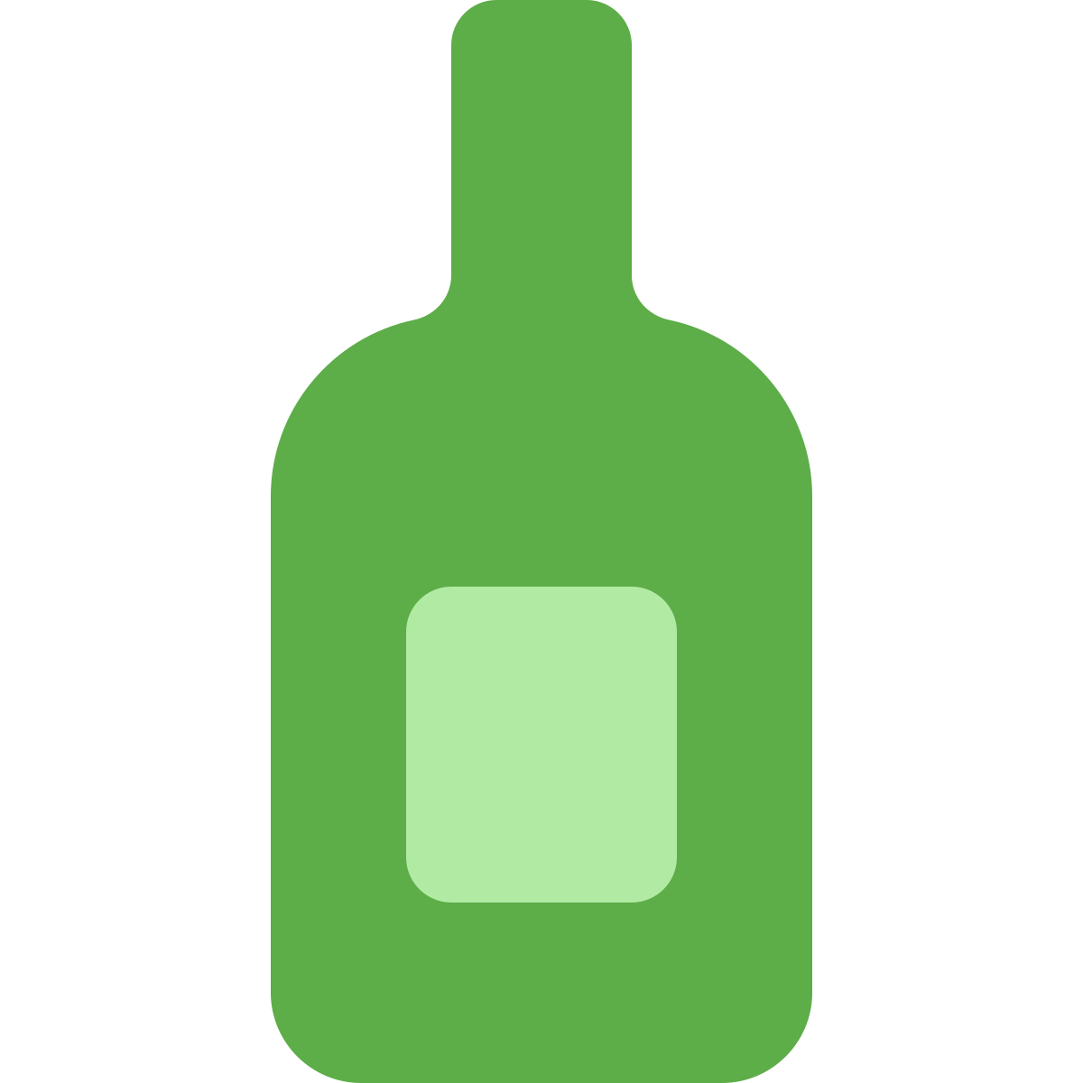 softteal color style wine bottle icon