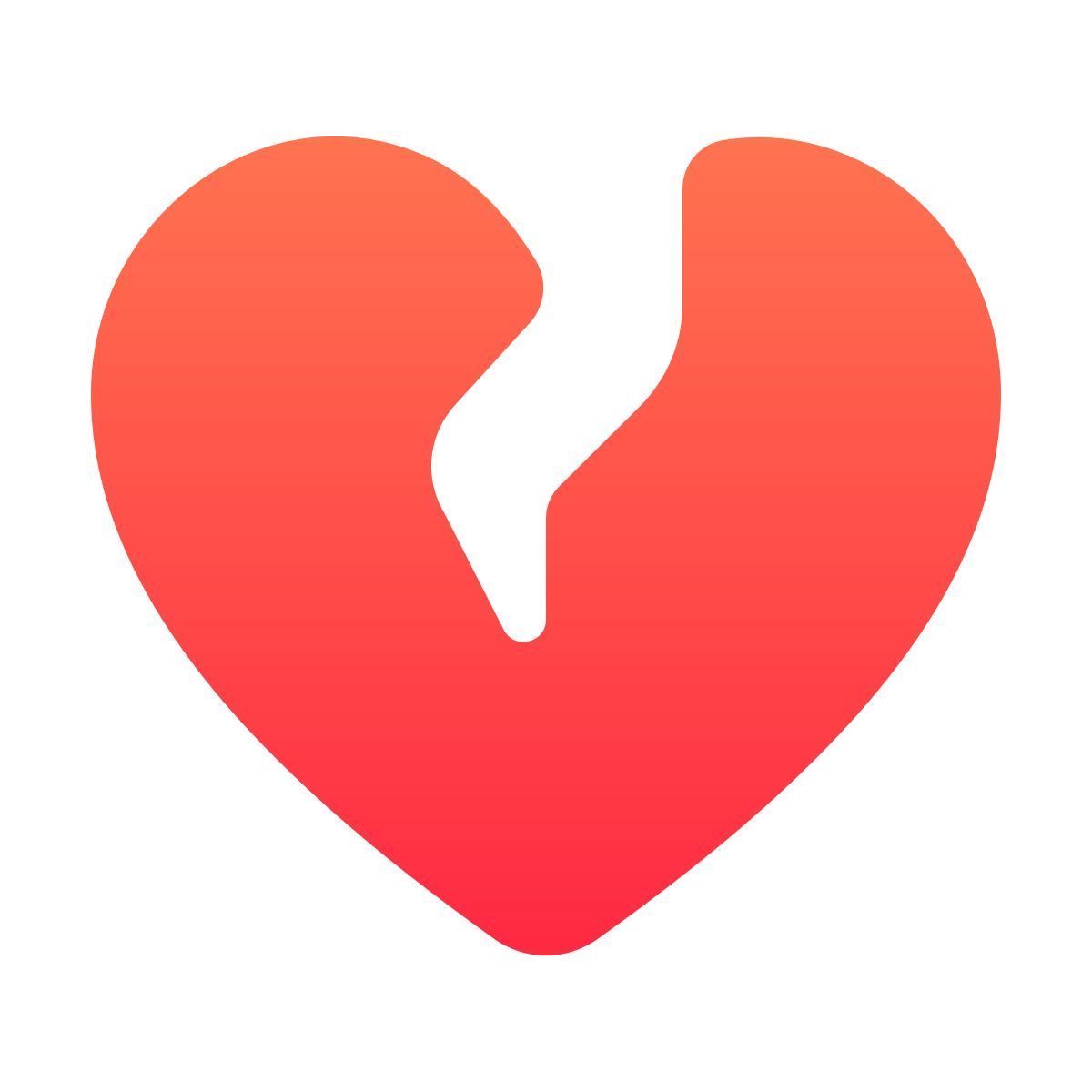 softteal gradient style 破碎的心 icon