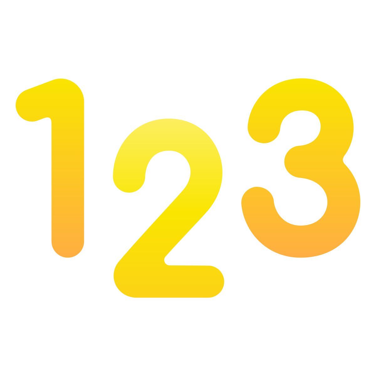 softteal gradient style chiffres icon