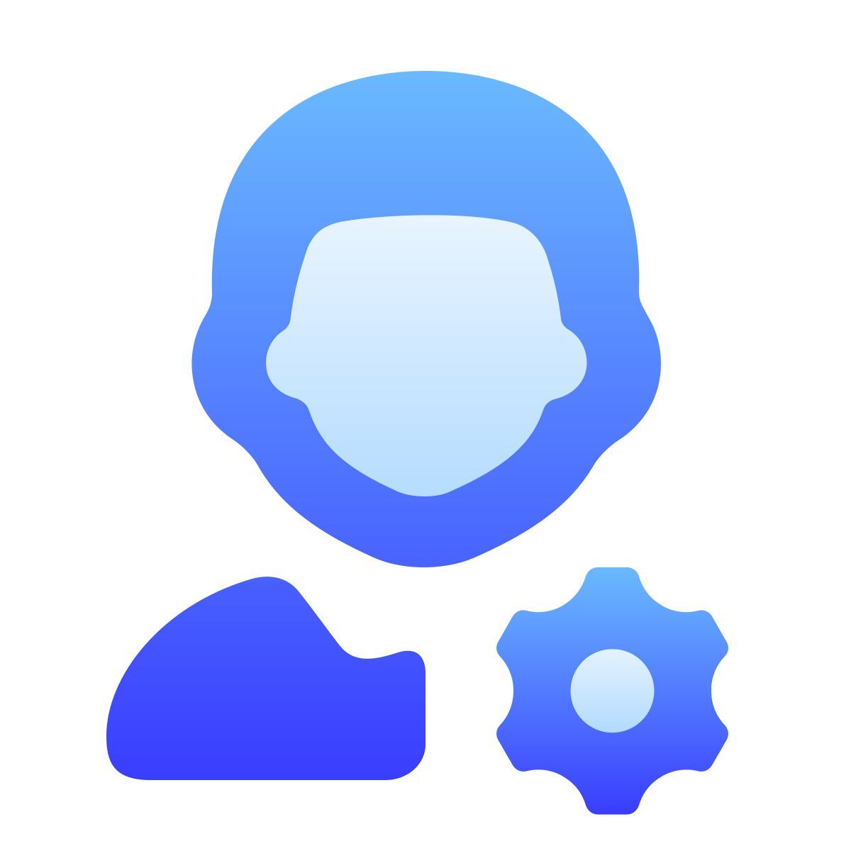 softteal gradient style admin settings male icon