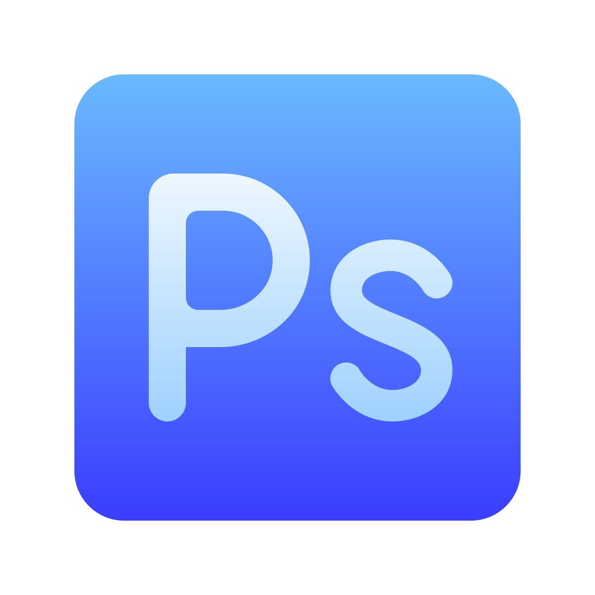 softteal gradient style adobe公司的photoshop icon