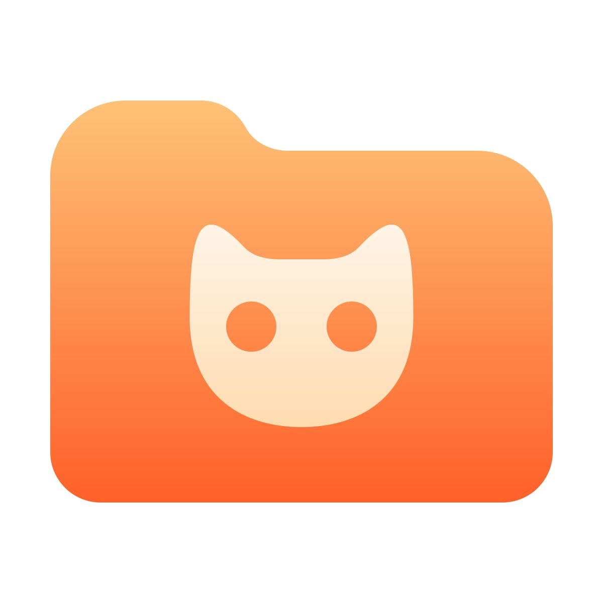 softteal gradient style animal folder icon