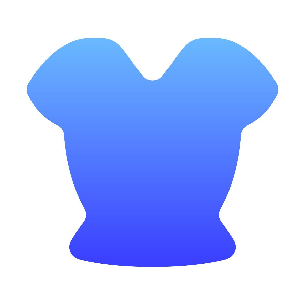 softteal gradient style gepanzerte brustplatte icon