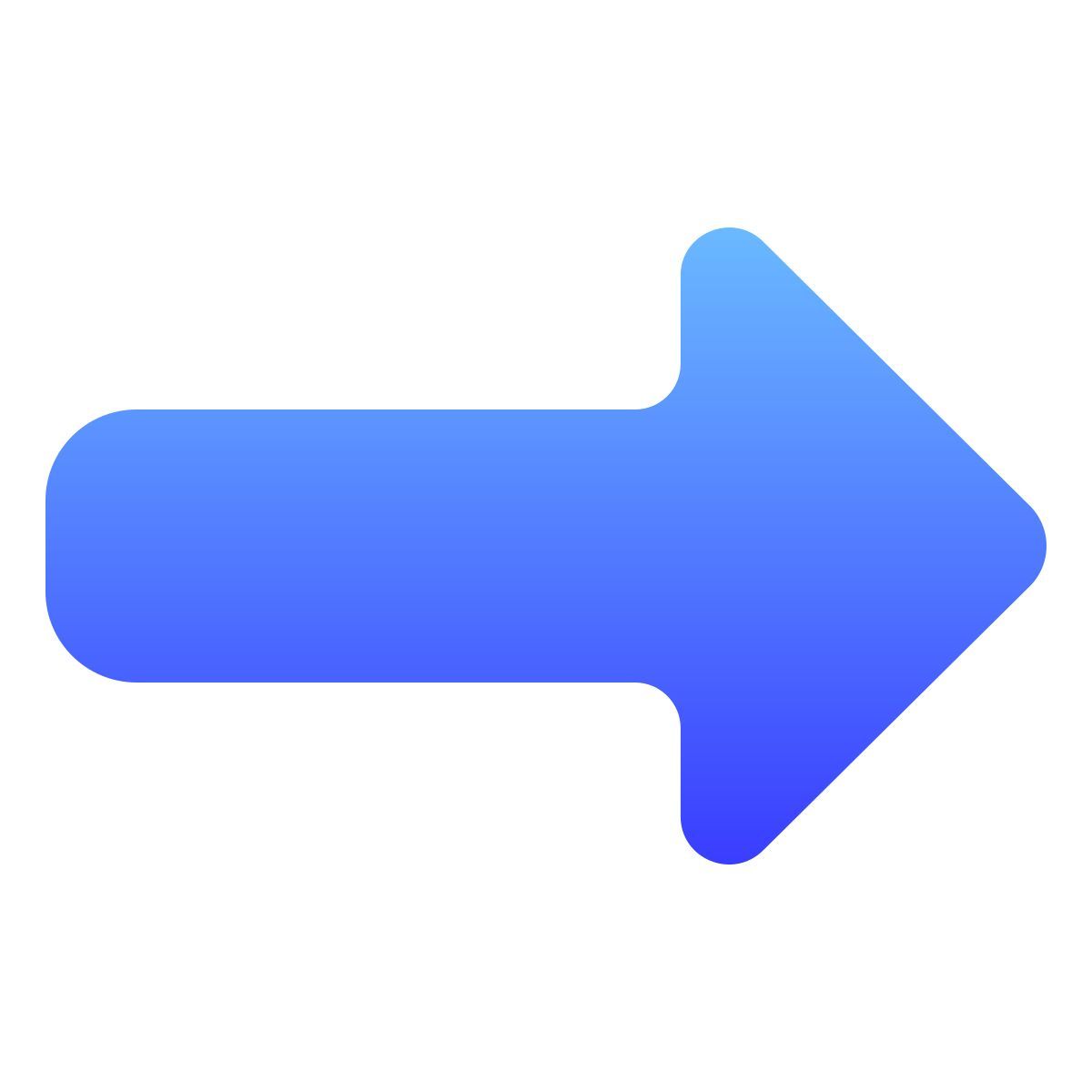 softteal gradient style arrow icon