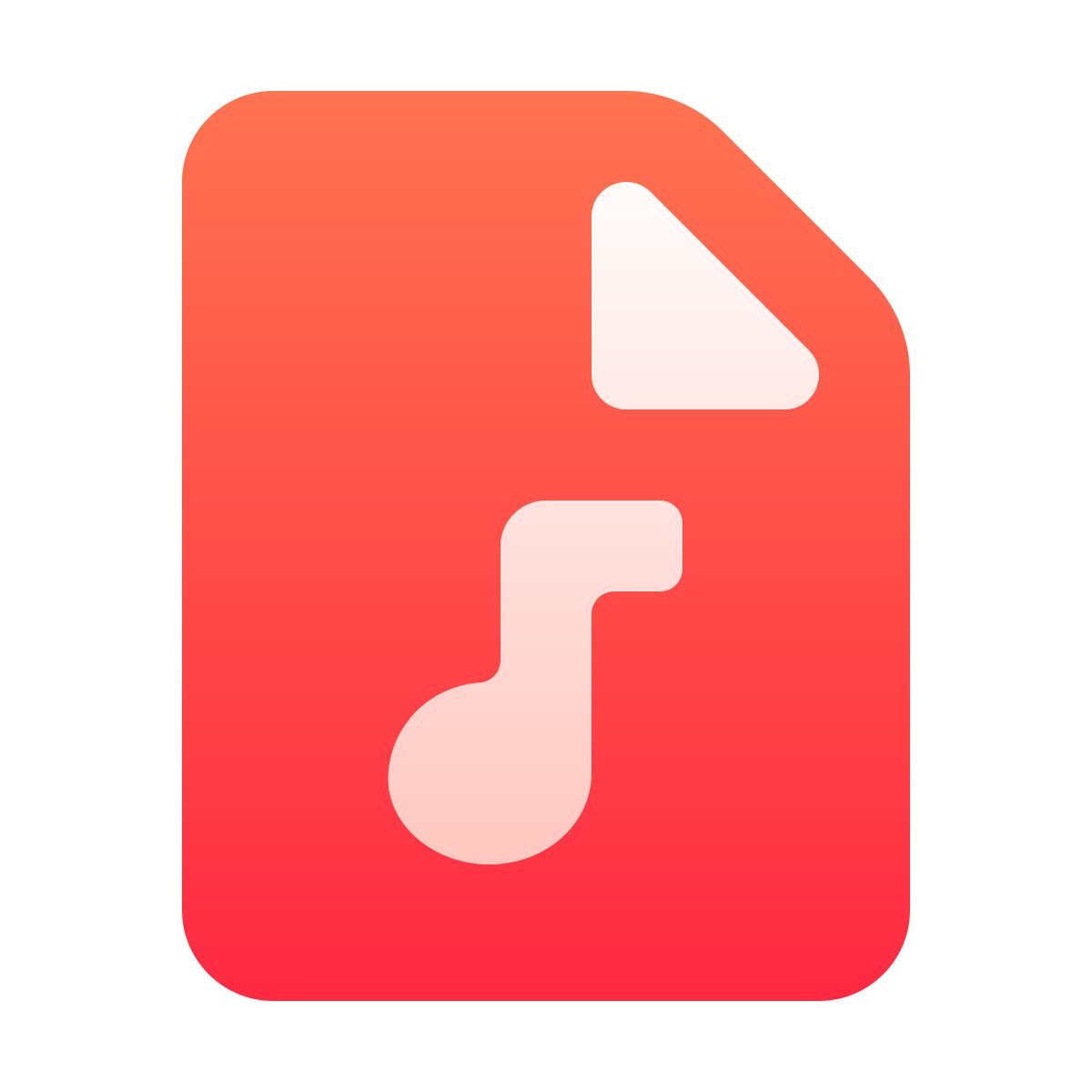 softteal gradient style audio file icon