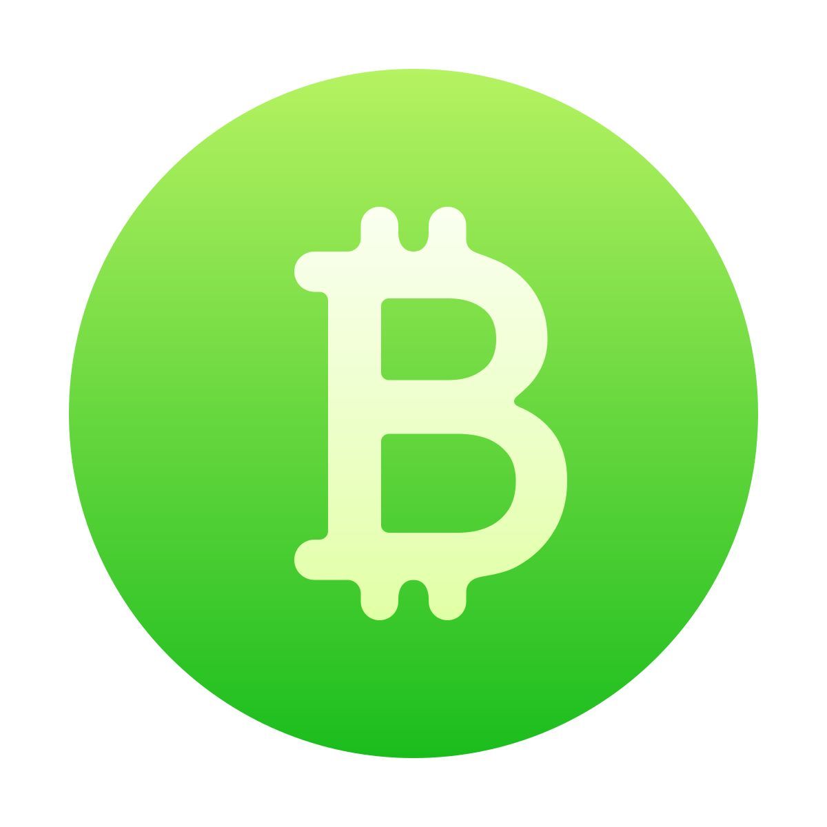 softteal gradient style bitcoin icon