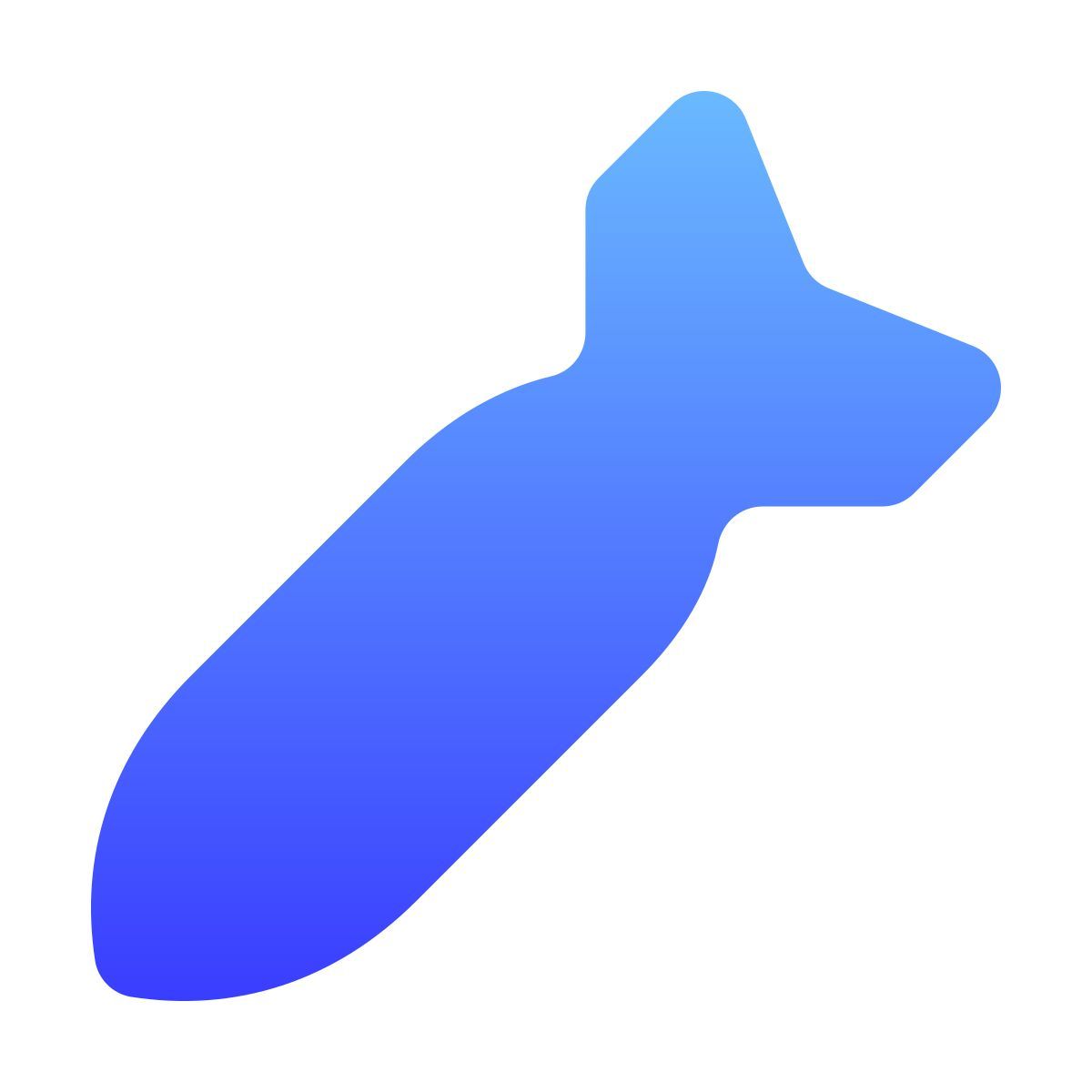 softteal gradient style atomic bomb icon