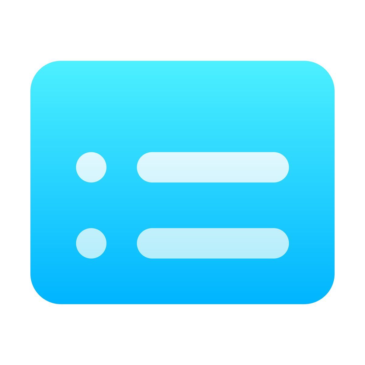 softteal gradient style elenco puntato icon