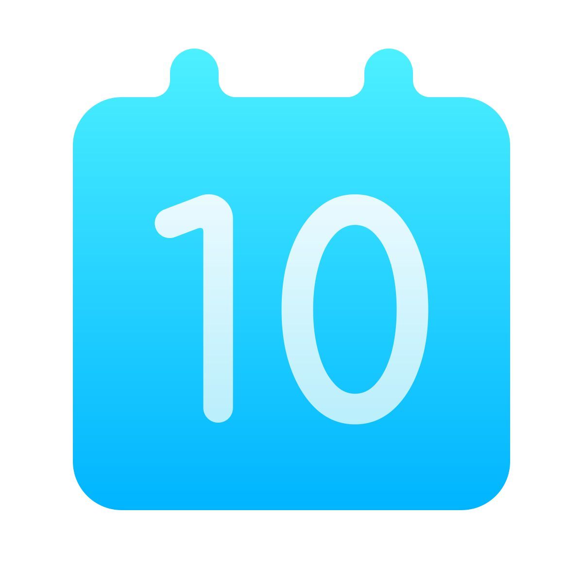 softteal gradient style calendario 10 icon